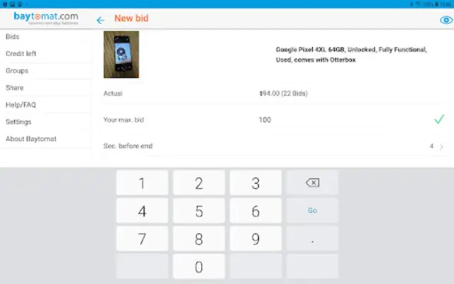 Sniper for ebay bid auctions android App screenshot 6